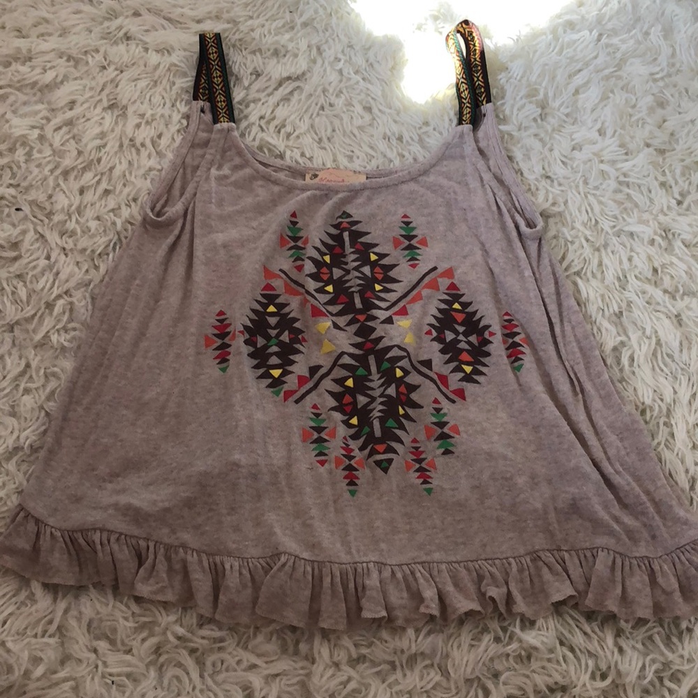 brown tank top